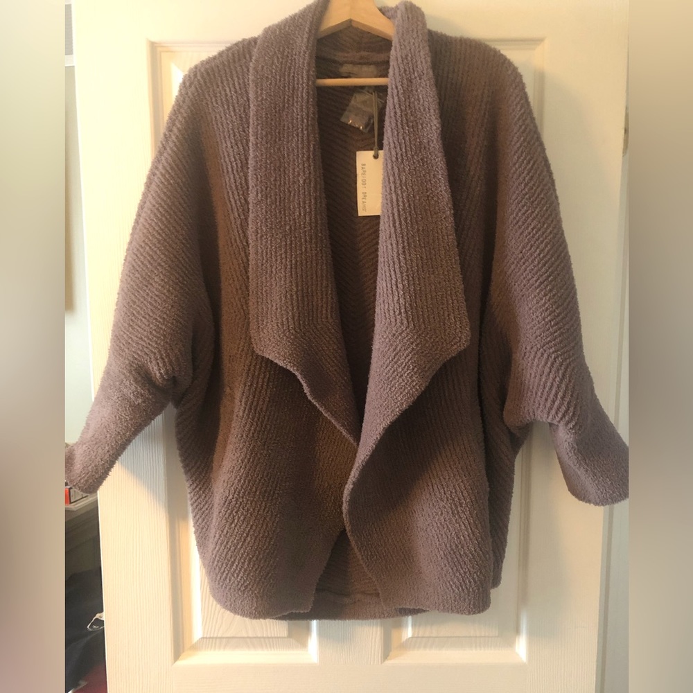 Barefoot dreams chevron ribbed cardigan